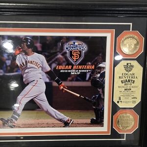 Framed Baseball‎ Memorabilia with Black and Orange Accents